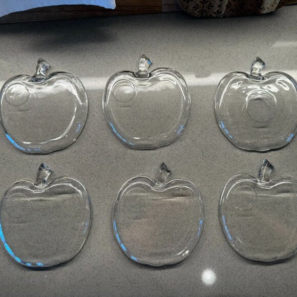 Hazel Atlas Orchard Apple Snack Plates – Vintage Mid-Century - Set of 6 - Picture 5 of 10